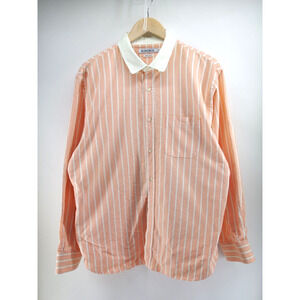 Bonobos Orange Striped Button Up Shirt XL Made in USA Long Sleeve